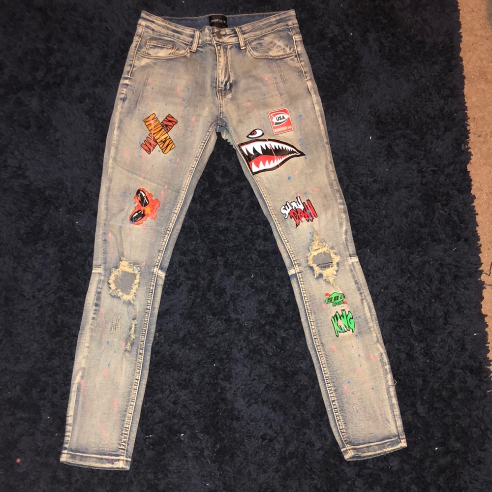 Cooper9 distressed designed jeans